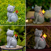 Gatto da giardino solare - Decorazione affascinante con effetto luce magico