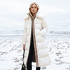 WinterLuxe - Lange Gewatteerde Jacke mit Kunstpelz