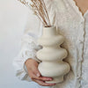 Vaso ceramico a spirale boho