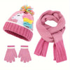 Set invernale unicorno per bambini - Caldo berretto, sciarpa e guanti