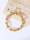 Bracciale Diana – Bracciale in acciaio inossidabile placcato oro di lusso