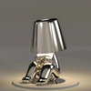 Lampada da tavolo ricaricabile USB dorata – illuminazione dimmerabile con lunga durata della batteria