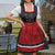 Beierse Dirndljurk | Klassieke snit met schort | Oktoberfest 2