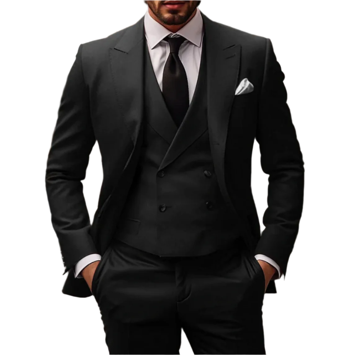 Kpilp 3-delig pak voor heren, jasje, gilet en broek, elegant, verkrijgbaar in meerdere kleuren en maten, slimfit, robuust, voor bruiloft en zaken Kpilp 3-delig pak voor heren, jasje, gilet en broek, elegant, verkrijgbaar in meerdere kleuren en maten, slimfit, robuust, voor bruiloft en zaken
