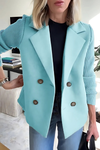 Blazer met gebreide mouwen voor dames | Op maat gemaakt, heuplengte 2