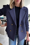 Blazer met gebreide mouwen voor dames | Op maat gemaakt, heuplengte 7