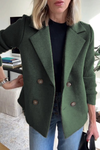 Blazer met gebreide mouwen voor dames | Op maat gemaakt, heuplengte 8
