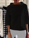 Blouse met korte mouwen, hoge kraag | Veelzijdig 2