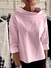 Blouse met korte mouwen, hoge kraag | Veelzijdig 3