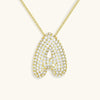 Collana con diamante iniziale a bolle