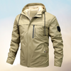 Cadeyrn | All-Weather waterdichte windbreaker voor heren met dikke beschermende capuchon en lange mouwen-Kaki