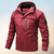 Cadeyrn | All-Weather waterdichte windbreaker voor heren met dikke beschermende capuchon en lange mouwen-Rood