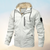 Cadeyrn | All-Weather waterdichte windbreaker voor heren met dikke beschermende capuchon en lange mouwen-Wit