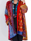 Cardigan voor dames, casual pasvorm | Kleurrijk patchwork 2