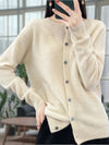 Cosy Wool Cardigan voor Comfort en Stijl – Elegante Pasvorm, Neutrale Kleur, Relaxed Fit, Geschikt voor Herfst en Winter | Beige