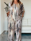 Casual Dames Outfit van Satijn met Ronde Hals en Korte Mouwen – Verkrijgbaar in Diverse Kleuren - Wit