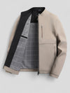 Casual Ritsjack voor Mannen– Ademend Lichtgewicht Polyester met Stand-up Kraag en Multi-pocket Functie - Khaki