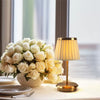 ElegantGlow - Lampada da tavolo raffinata con paralume in tessuto
