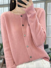 Cosy Wool Cardigan voor Comfort en Stijl – Elegante Pasvorm, Neutrale Kleur, Relaxed Fit, Geschikt voor Herfst en Winter | Roze