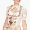 Dames Blouse Korte Mouw, Fijn Kant, Hoge Kraag | Kort Gesneden 4