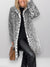 Dames Jas Winter met Luipaardprint – Middenlengte, Warm en Stijlvol voor Koude Dagen - Grijs