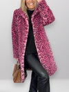 Dames Jas Winter met Luipaardprint – Middenlengte, Warm en Stijlvol voor Koude Dagen - Roze