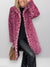 Dames Jas Winter met Luipaardprint – Middenlengte, Warm en Stijlvol voor Koude Dagen - Roze