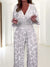 Dames Jumpsuit met Diepe V-hals en Elastische Taille - Grijs en Wit Kleurblok, Oversized Pasvorm S-3XL (C)