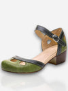 Dames Sandalen met Blokhak en Enkelband – Elegant, Comfortabel & Lichtgewicht | Groen B