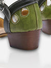 Dames Sandalen met Blokhak en Enkelband – Elegant, Comfortabel & Lichtgewicht | Groen D