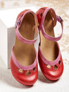Dames Sandalen met Blokhak en Enkelband – Elegant, Comfortabel & Lichtgewicht | Rood