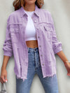 Dames Spijkerjasje in Streetstyle – Felle Kleuren, Gescheurde Details en Comfortabele Denim | Paars