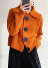 Dames gebreide cardigan met Peter Pan kraag | Winter 0