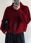 Dames gebreide cardigan met Peter Pan kraag | Winter 2