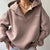 Dames gebreide trui met V-hals | Trenchcoat met normale pasvorm | Roze