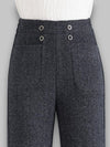 Damesbroek Wijd Uitlopend met Elastische Band – Comfortabele Grijze Casual Broek van Duurzaam Materiaal -1