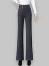 Damesbroek Wijd Uitlopend met Elastische Band – Comfortabele Grijze Casual Broek van Duurzaam Materiaal - Gray