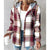 Damesjack met capuchon, relaxte pasvorm, geruit patroon 1