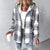 Damesjack met capuchon, relaxte pasvorm, geruit patroon 4