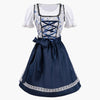Dirndl Jurk voor Dames | Veterlichaam, Bloempatroon | Oktoberfest 0