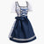 Dirndl Jurk voor Dames | Veterlichaam, Bloempatroon | Oktoberfest 1
