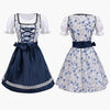 Dirndl Jurk voor Dames | Veterlichaam, Bloempatroon | Oktoberfest 2