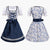 Dirndl Jurk voor Dames | Veterlichaam, Bloempatroon | Oktoberfest 2