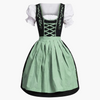 Dirndl Jurk voor Vrouwen, Klassieke Pasvorm met Hoekige Halslijn | Voor Oktoberfest 1