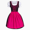 Dirndl Jurk voor Vrouwen, Klassieke Pasvorm met Hoekige Halslijn | Voor Oktoberfest 2
