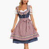 Dirndl Jurk voor Vrouwen | Figuur-Hugging, Geruit | Knie-Lengte | Oktoberfest 0