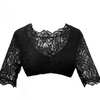 Dirndlblouse met korte mouwen en V-hals | Oktoberfest 1