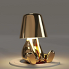 Lampada da tavolo ricaricabile USB dorata – illuminazione dimmerabile con lunga durata della batteria