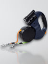Dubbele Hond Leiding met 360° Rotatie en Zaklamp – Tangle-vrij voor Twee Honden | Blauw