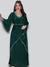 Elegante Lange Jurk Dames met Lange Mouwen en Riem - Vloerlange Maxi Jurk voor Formele Gelegenheden - Groen